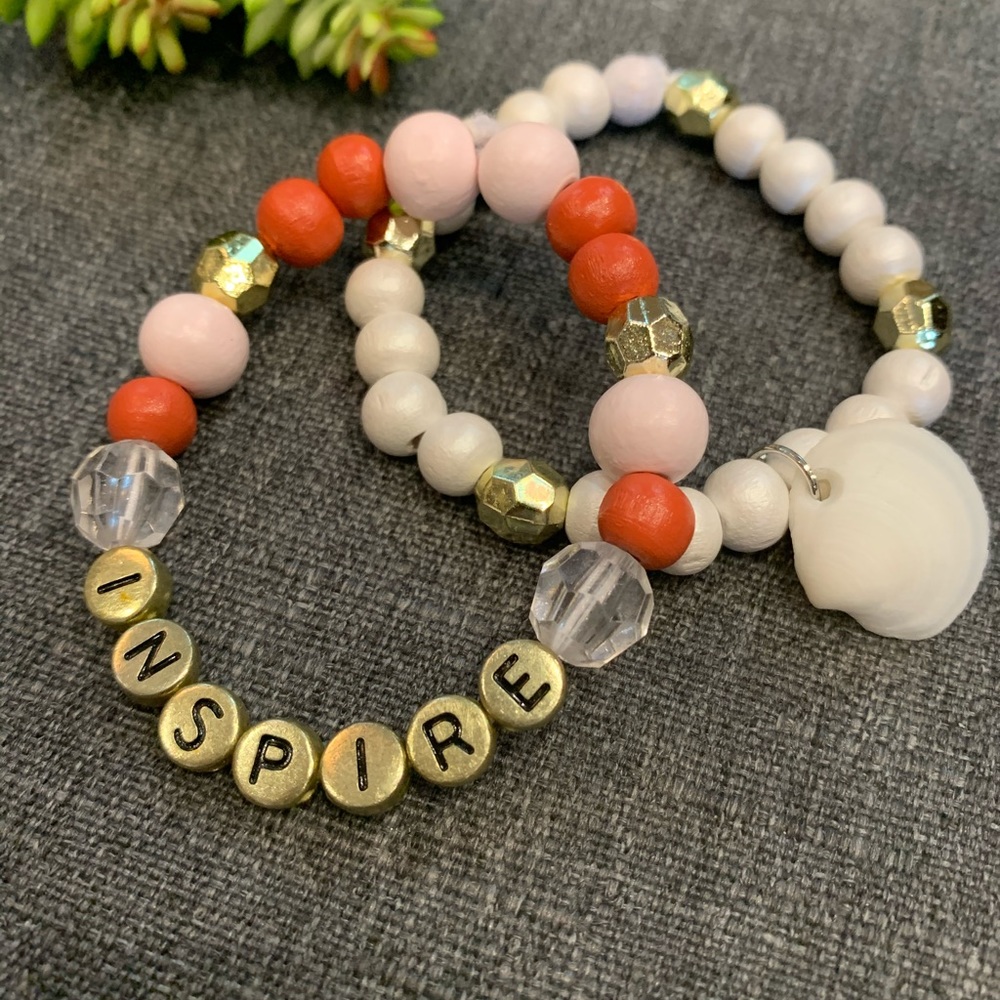 Inspire Beaded Bracelet Duo